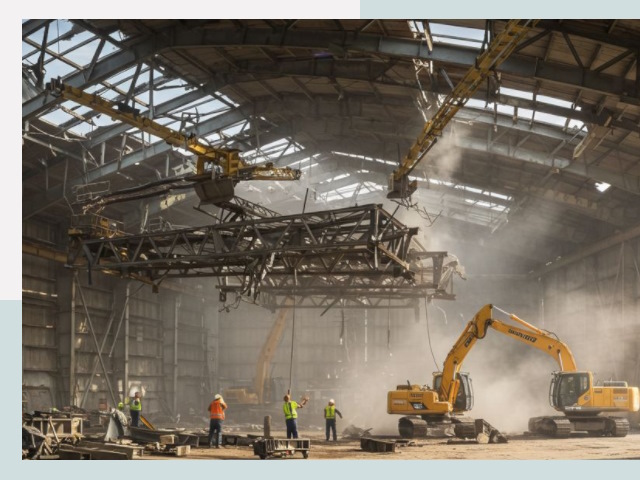 Демонтаж ангаров в Троицке от 619 руб. за м²