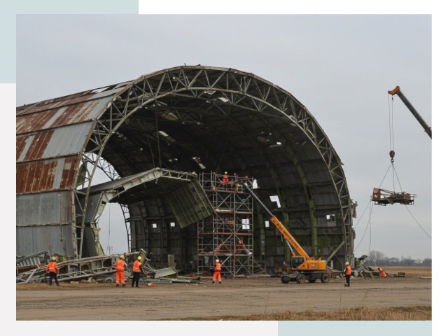 Демонтаж ангаров в Троицке